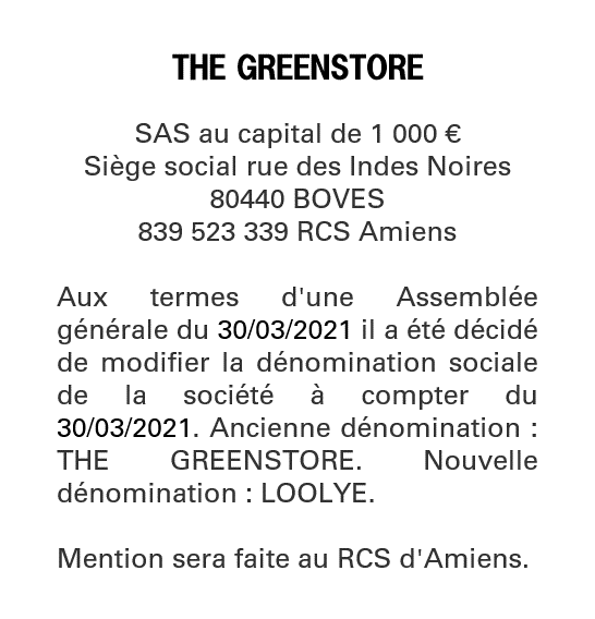 Exemple annonce légale Changement de dénomination sociale